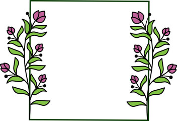 organic border frame illustration