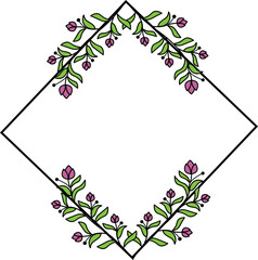 organic border frame illustration