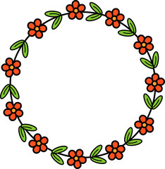 organic border frame illustration