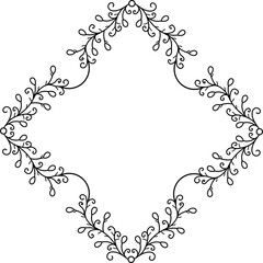 organic border frame illustration