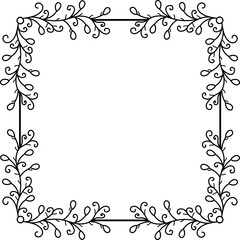 organic border frame illustration
