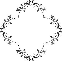 organic border frame illustration