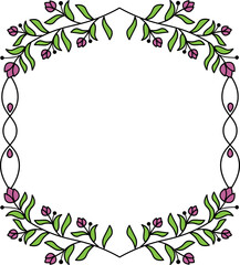 organic border frame illustration