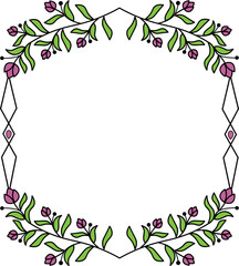 Fototapeta premium organic border frame illustration