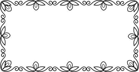 organic border frame illustration