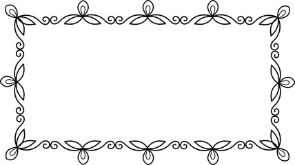 organic border frame illustration