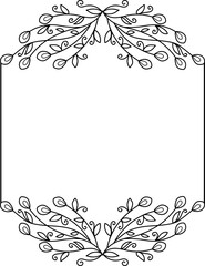 organic border frame illustration