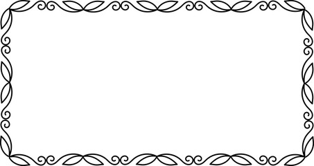 organic border frame illustration
