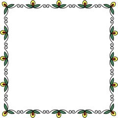 organic border frame illustration