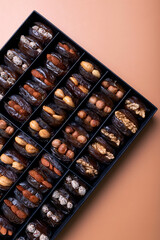 Box with dates and nuts.