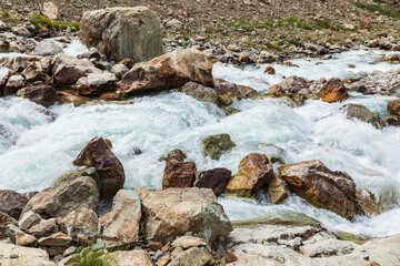 Khost, Gorno-Badakhshan Autonomous Province, Tajikistan. Rapids on the Obikhumbou River in...