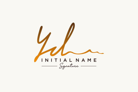 Initial YD signature logo template vector. Hand drawn Calligraphy lettering Vector illustration.