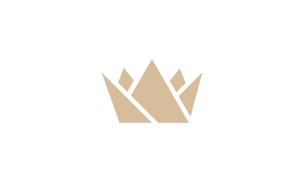 crown abstract Logo design. simple creative icon vector