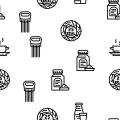 cabbage white green vegetable vector seamless pattern thin line illustration