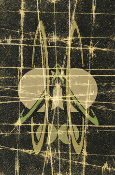 Vintage Mirrored Planetary Illustration