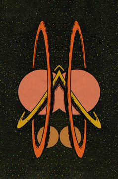 Mirrored Planetary Illustration