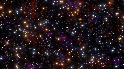 Obraz premium Starry sky, 3d render. Solar system, the galaxy. Shining stars, abstract background.