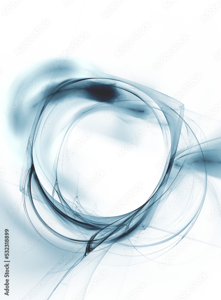 Poster abstract fractal ring. raster graphics