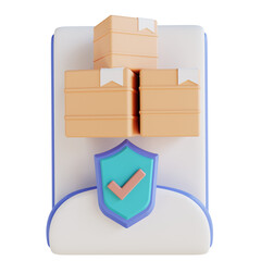 3D illustration check security logistics