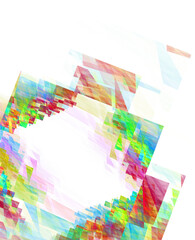 Fototapeta premium Vibrant colorful fractal abstraction with multicolor texture for black background