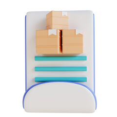 3D illustration data packing box