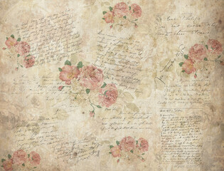 Vintage floral paper background