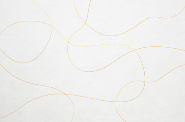 Elegant Japanese style background. White Japanese "washi" paper texture with abstract gold pattern.