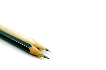 two pencils of green and brown, Suitable for Web Landing Page