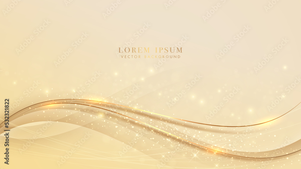 Canvas Prints luxury background with gold lines, sparkle glowing effect and bokeh decoration. elegant style design