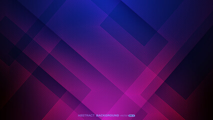 Abstract diagonal pink lines overlap on dark blue background