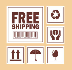 Fragile or Package Label stickers set