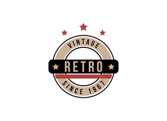 Fototapeta na wymiar Classic and retro style logo for apparel shop and other. 