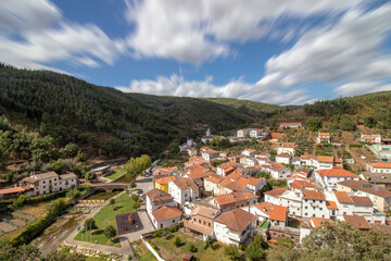 Naklejka na ściany i meble Fantastic Landscape of the village of Alvares, located on National Road 2, EN2, Gois, Portugal