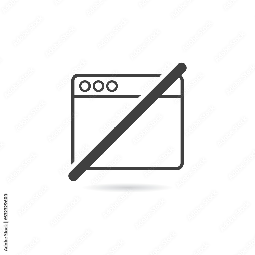 Poster vector isolated no computer window icon