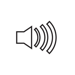 Graphic flat speaker icon for your design and website