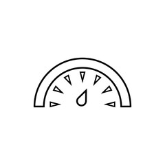 Graphic flat speed meter icon for your design and website