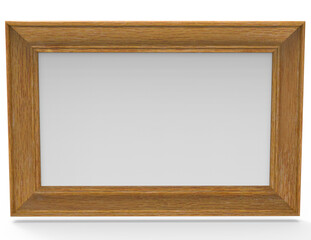 Light Oak Picture Frame with Blank Space For Content 3D Rendering