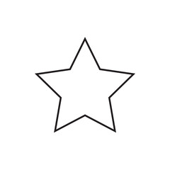 Graphic flat star icon for your design and website