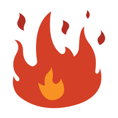 Fire icon illustration. illustration flat icon style. Simple design editable