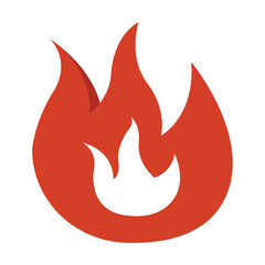 Fire icon illustration. illustration flat icon style. Simple design editable