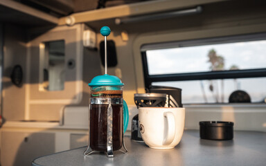 Coffee Making in a Van