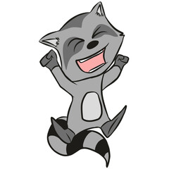 racoon cartoon illustration