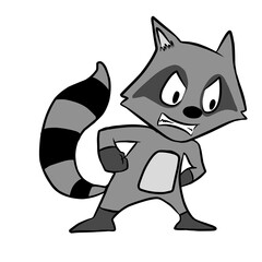 Racoon cartoon illustration