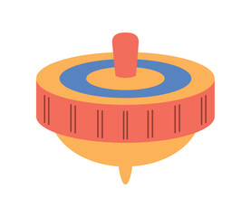 Japanese whirligig icon. Spinning toy for children in Asian style. Sticker for social networks. Entertainment and relaxation, crafts and handicrafts, handmade. Cartoon flat vector illustration
