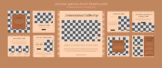 Minimal Social Media Post Design For International Coffee Day