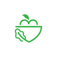 Salad logo design template vector illustration