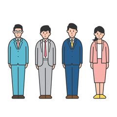 働く人々の全身イラスト・カラー