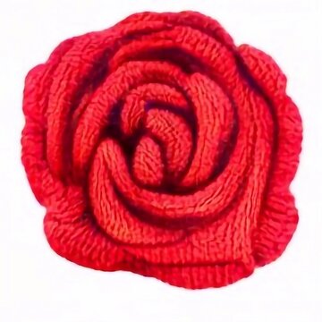 red rose made of knit