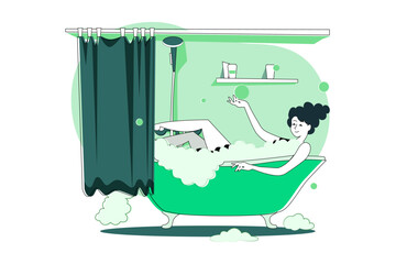Girl Relaxing In The Bath During Quarantine