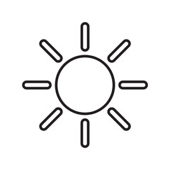 Graphic flat sun icon for your design and website